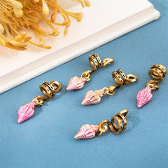 Enamel Conch Hair Beads Dreadlock Hair Ring Oceans Series Hair Accessories