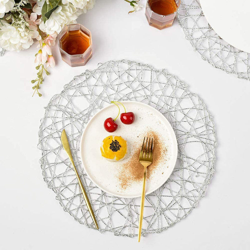 Woven Placemat Heat Resistant Stain Resistant Non slip Placemat Washable