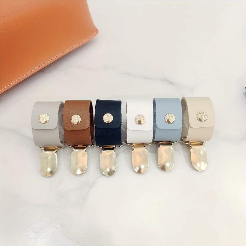 PU Leather Sun Hat Clip Hanging Buckle Outdoor Travel Hat Duckbill Fixed Storage