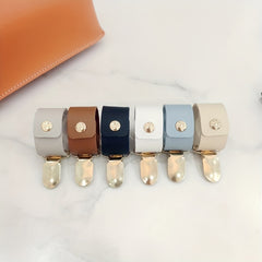 PU Leather Sun Hat Clip Hanging Buckle Outdoor Travel Hat Duckbill Fixed Storage