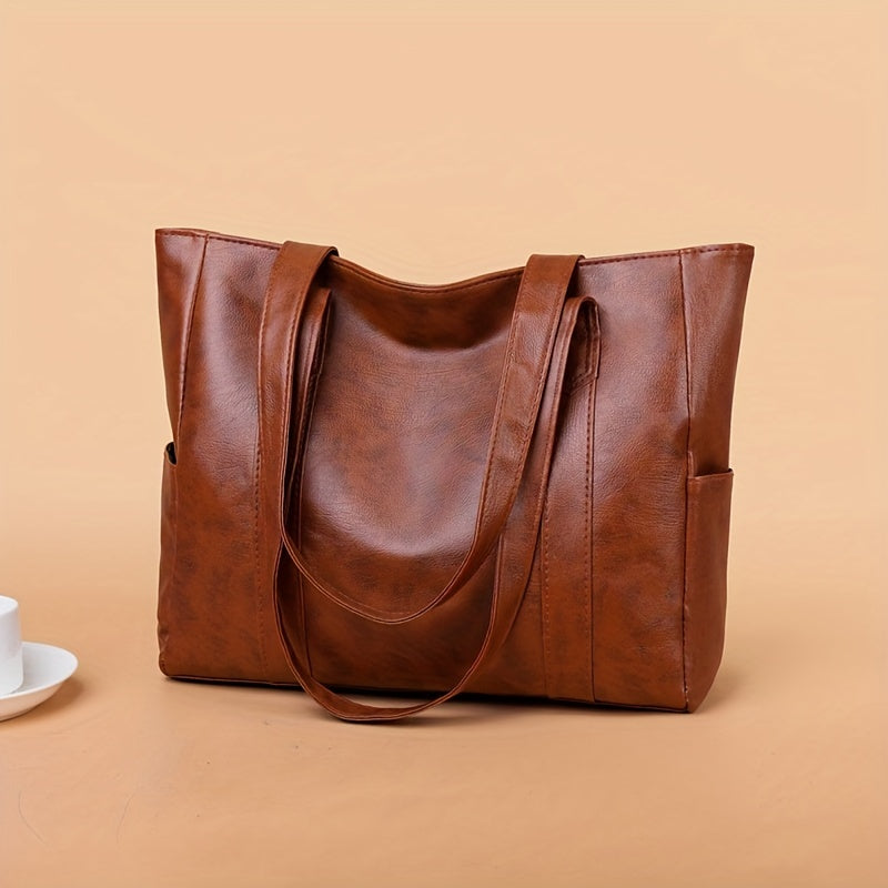 Large Capacity Tote Shoulder Bag Zipper Storage Bag