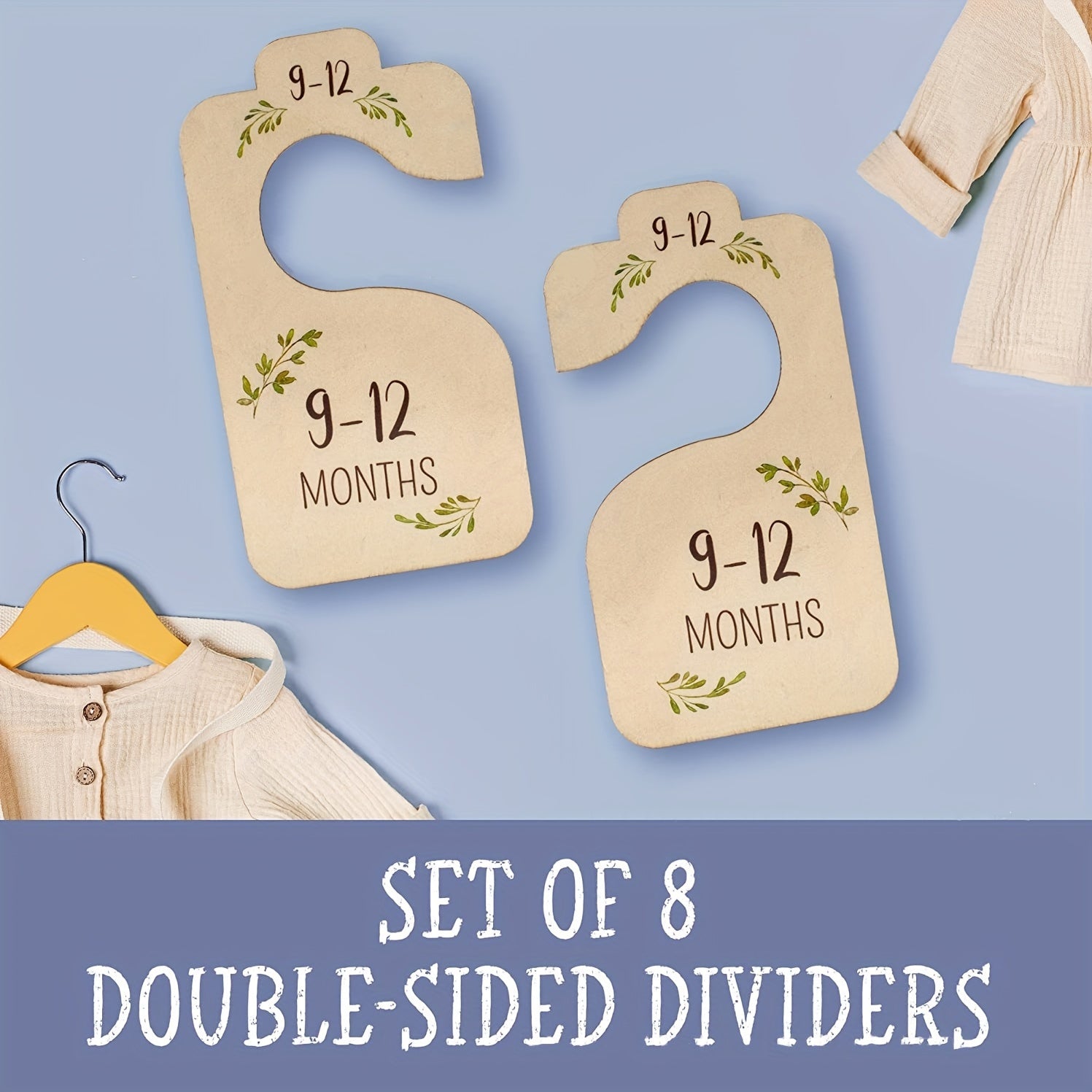 8pcs Baby Closet Organizers Newborn-24 Months Nursery Decor