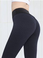 Honeycomb Breathable Yoga Leggings High Waist Tight Pants Women Activewear