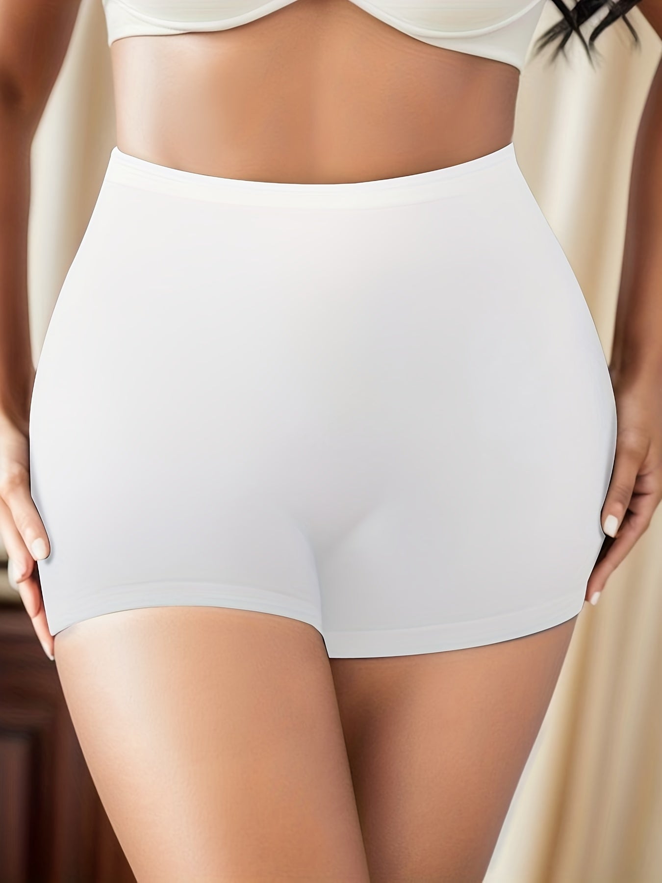 3 Pack Plus Size Seamless Tummy Control Boy Shorts Set