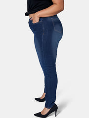 High Rise Button Fly Stretch Skinny Jeans
