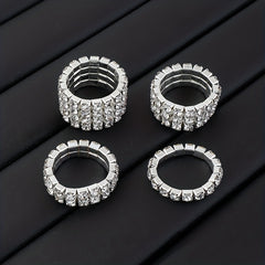 Men's Elastic Ring with Artificial Diamond