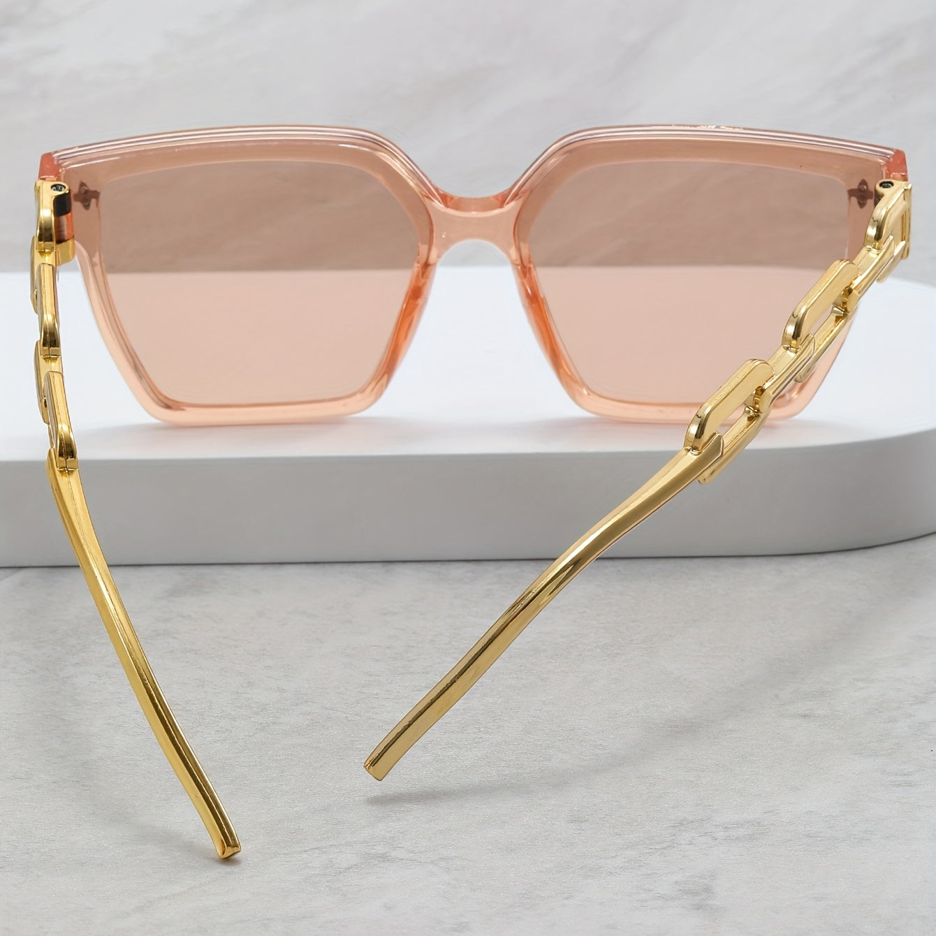 Square Frame Star Decor Men's Sunglasses