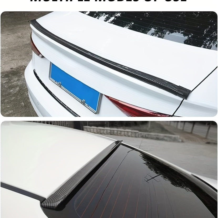 Carbon Fiber Pattern Car Rear Wing Decorative Strip, Hatchback General Purpose