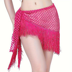 Belly Dance Hip Scarf Tassel Sequin Skirt Dance Props