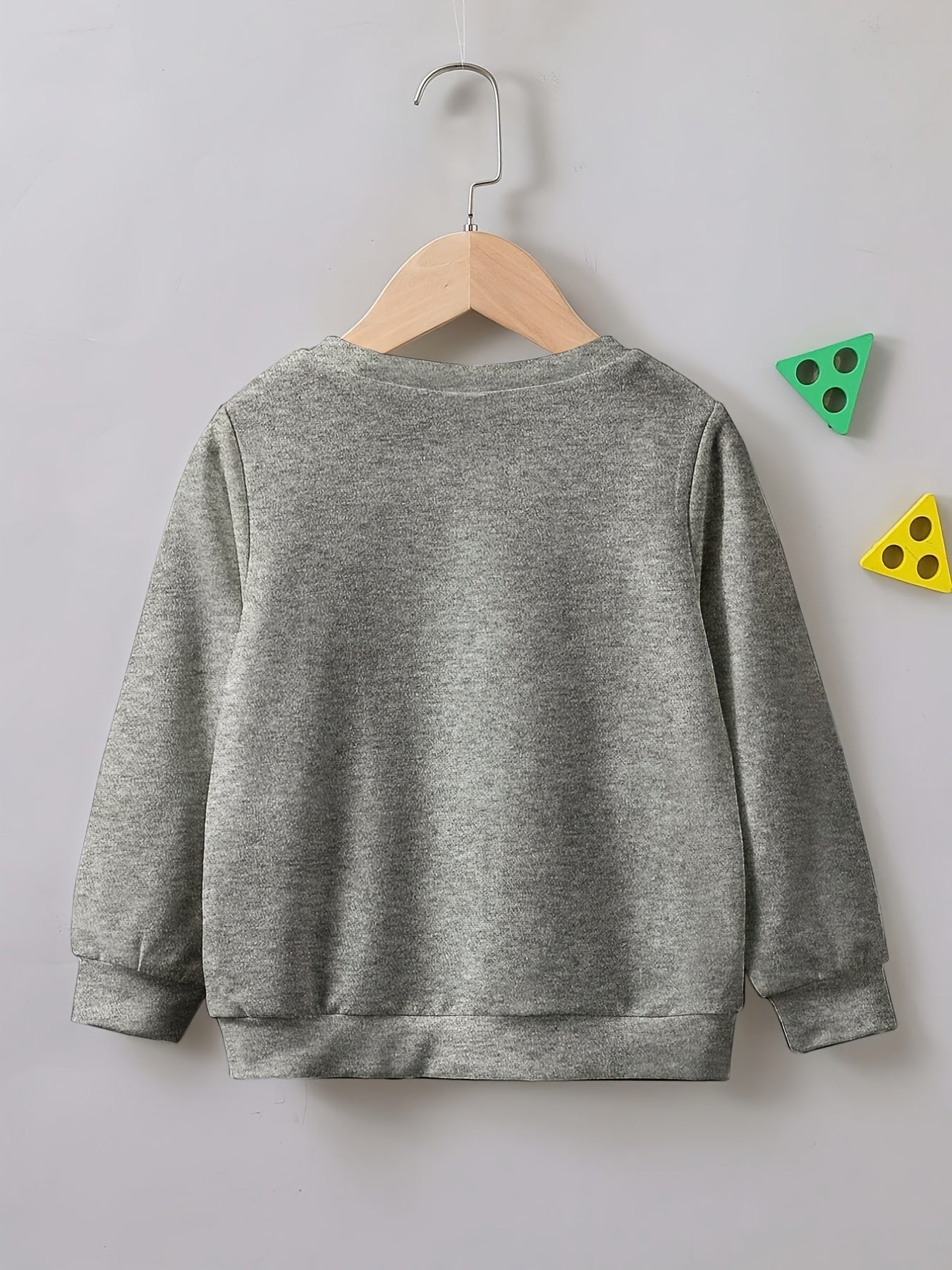 Vintage Gamepad Print Boys Casual Pullover Sweatshirt