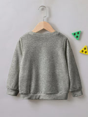 Vintage Gamepad Print Boys Casual Pullover Sweatshirt
