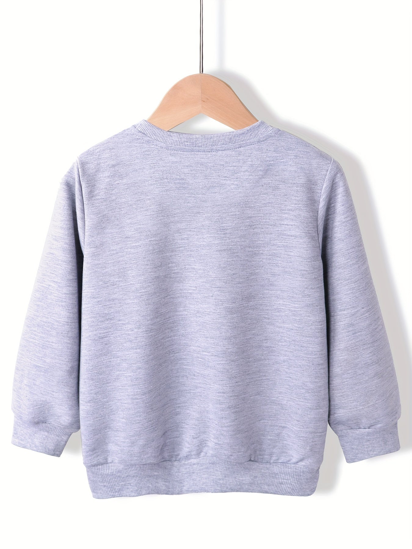 Girls' Cartoon School Stationery Graphic Round Neck Sweatshirt