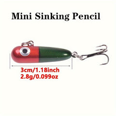 8pcs Sinking Pencil Fishing Lure Mixed Colors Set 1 18inch 2 8g Mini Wobblers