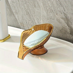 Creative Plastic Soap Dish Self Draining Soap Holder Bathroom Soap Rack