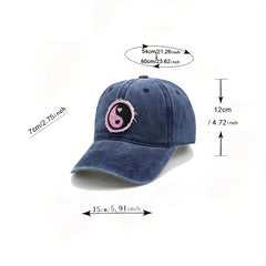Vintage Embroidery Patch Baseball Cap Distressed Couple Dad Hats Adjustable