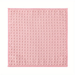 6pcs Microfiber Waffle Plaid Washcloths Absorbent Soft Bathroom Kitchen Cleaning
