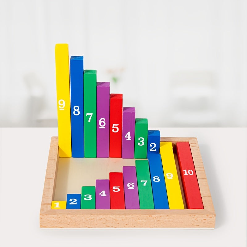 Wooden Number Counting Sticks Educational Toy Mixed Colors Fun