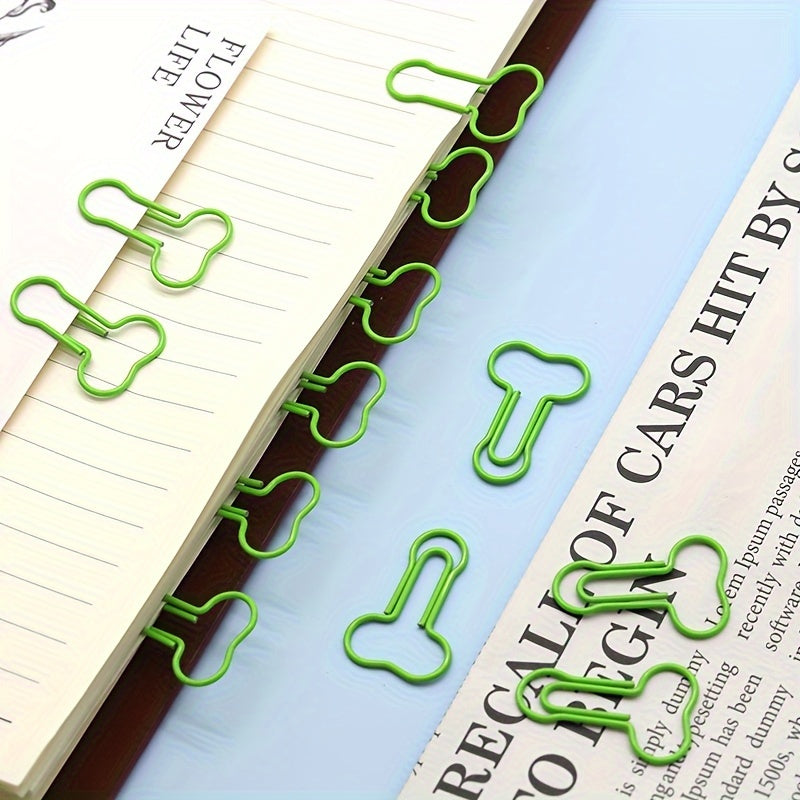 20pcs Plastic coated Wire Paper Clips Cartoon colored Paper Clips Stationery