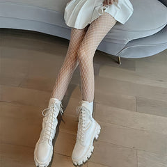 2-Pack High-Waist Sheer Fishnet Tights Pantyhose Stockings