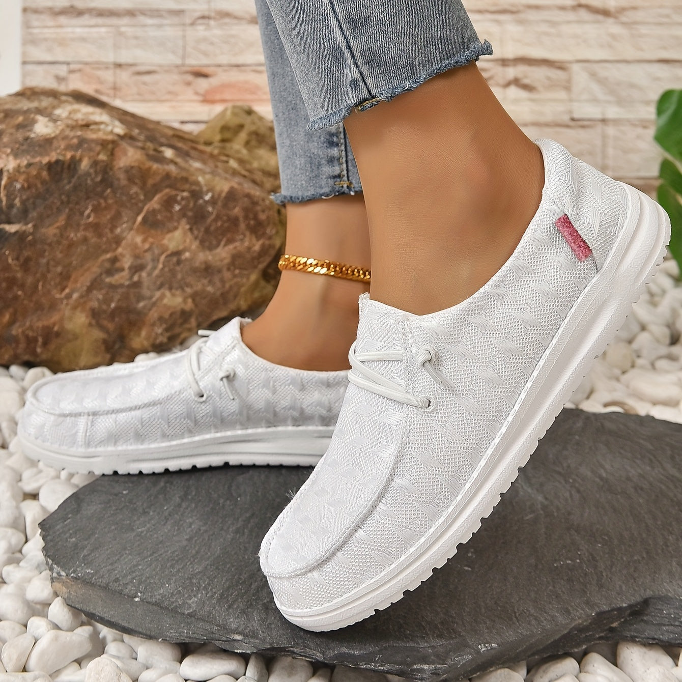 Women's Flat Mesh Loafers Casual Slip On Shoes