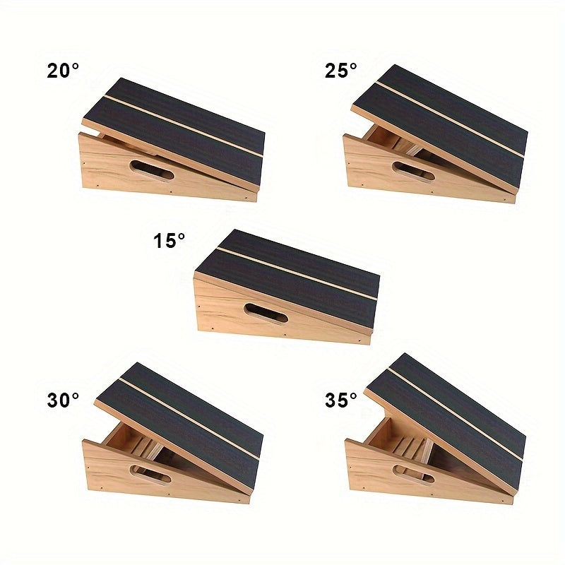 Wooden Fitness Stretching Board with Adjustable Levels 42x31x5in