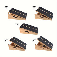 Wooden Fitness Stretching Board with Adjustable Levels 42x31x5in