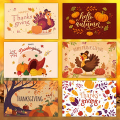 6pcs Thanksgiving Greeting Card with Envelope