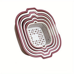 8pcs Set Multifunctional Plastic Kitchen Drain Basket Colander Strainers