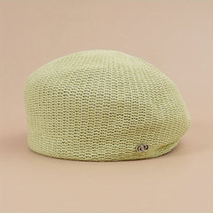 Warm Knitted Beret Hat French Style Painter Hat for Women
