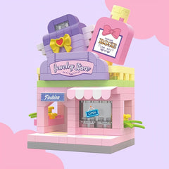 Urban Street Scene Building Block Model Toy DIY Ornament Desktop Gift