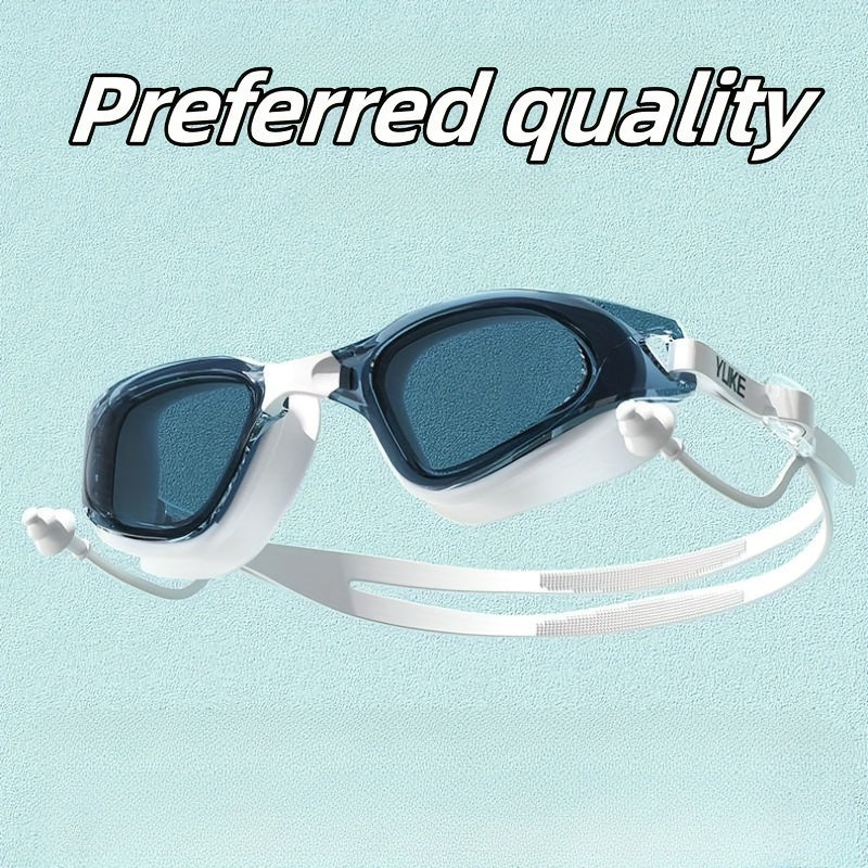 Waterproof Swimming Goggles Anti Fog Glasses Large Frame Diving Equipment