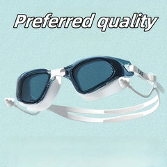 Waterproof Swimming Goggles Anti Fog Glasses Large Frame Diving Equipment
