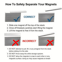 10pcs Strong Neodymium Bar Magnets for Fridge Garage Craft
