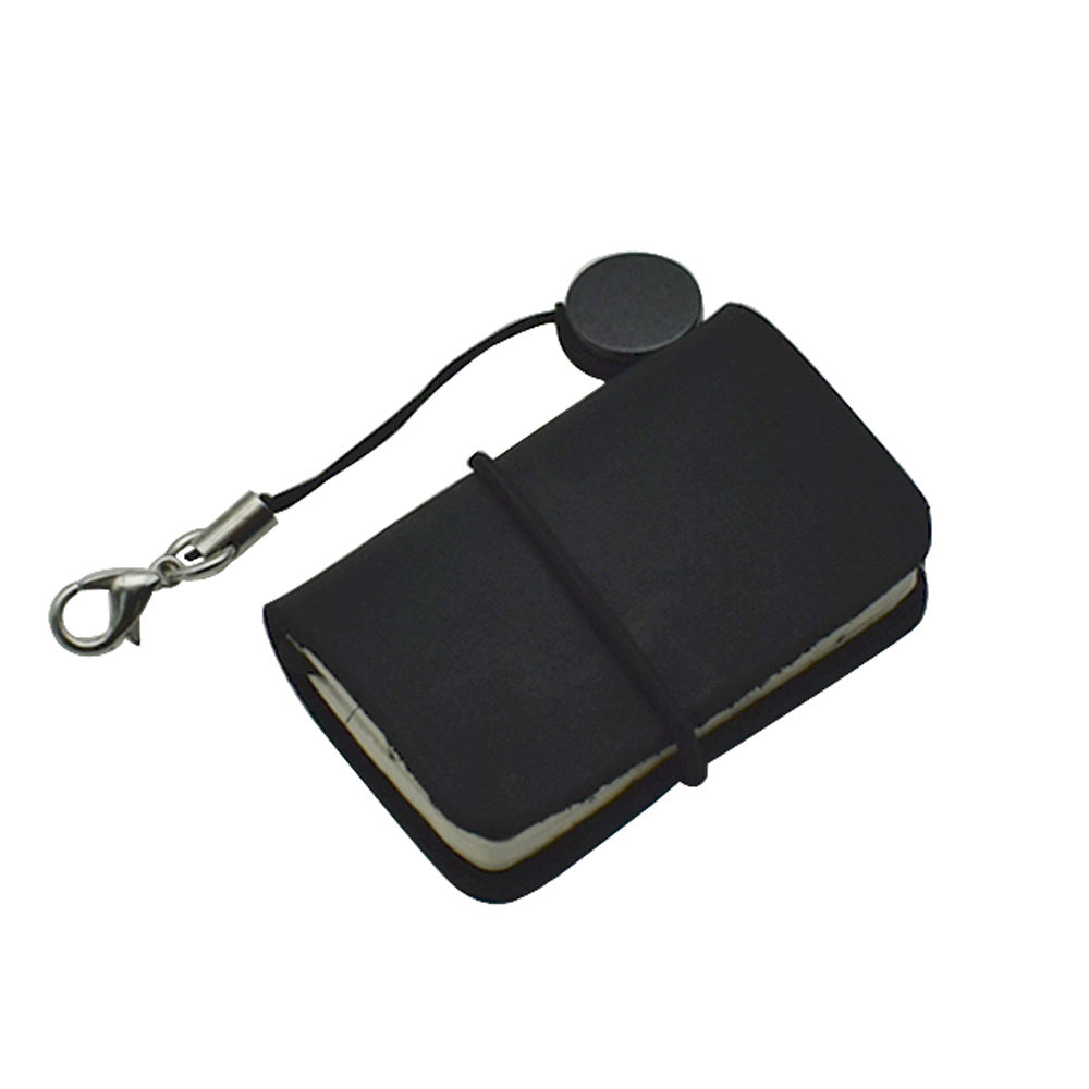 Mini Leather Cover Notebook Portable Travel Journal Memorandum Clasp Writing