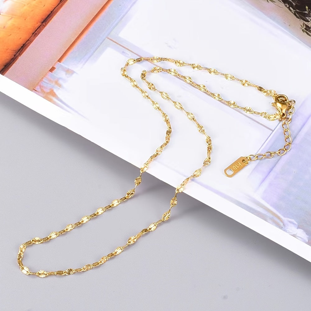 Golden Lips Chain Stainless Steel Men's Clavicle Chain