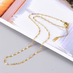 Golden Lips Chain Stainless Steel Men's Clavicle Chain