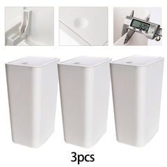 10L Small Trash Can With Lid, Slim Garbage Bin Wastebasket