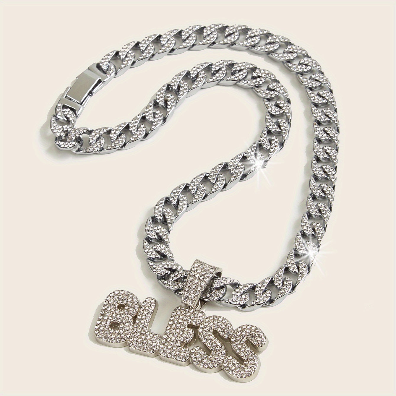 Bless Pendant Women's Hip Hop Cuban Chain Fine Jewelry