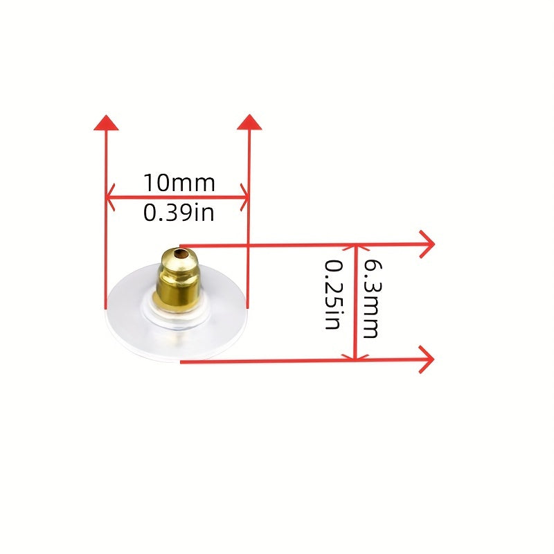 100pcs Hypoallergenic Transparent Adhesive Ear Caps