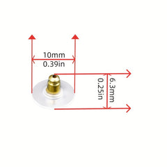 100pcs Hypoallergenic Transparent Adhesive Ear Caps