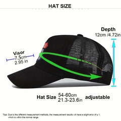 Casual Duck Embroidered Baseball Cap Mesh Sun Visor