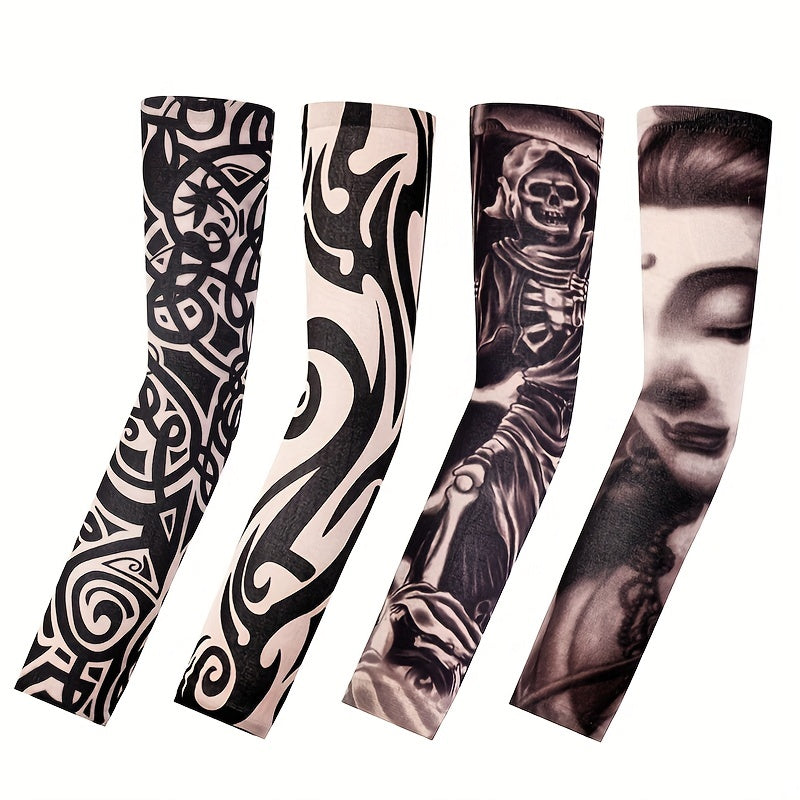 Tattoo Sleeve Embroidered Men's/Women's Sunscreen Hand Sleeves