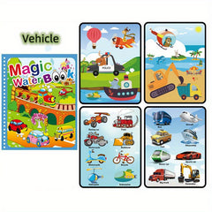 Watercolor Magic Book Toddler Reusable Painting Animal Coloring Book