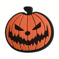 17pcs Halloween Pumpkin Shoe Charms for Clogs Sandals PVC Shoe Decorations