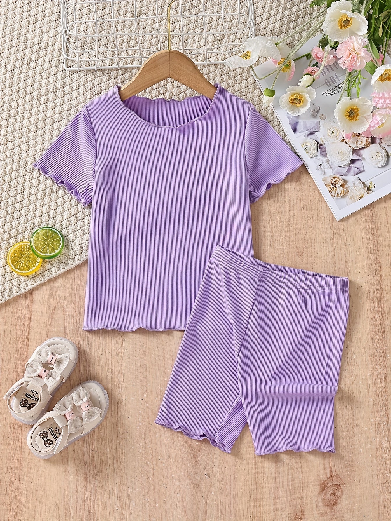 Toddler Girls Tie Dye Crew Neck Pullover & Shorts Set