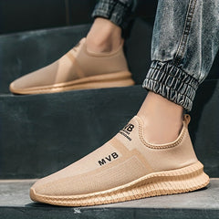 Men's Knit Slip On Casual Shoes Soft Sole Sneakers