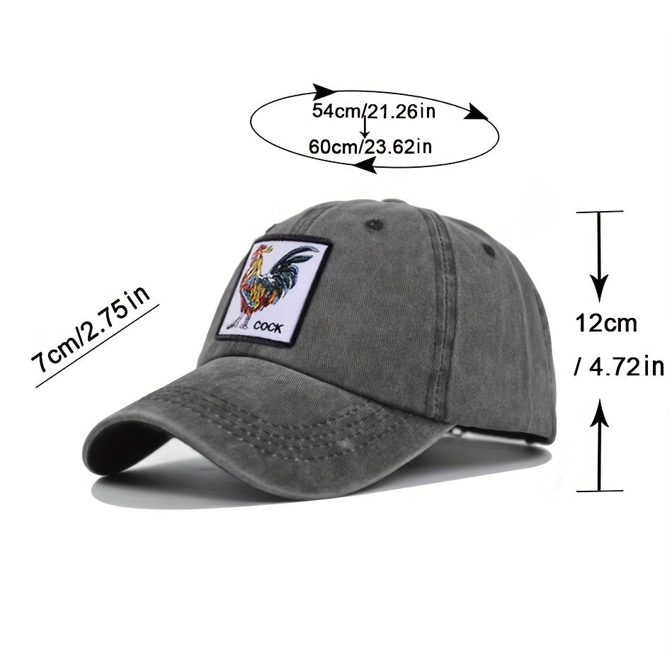Animal Embroidery Baseball Cap Men's Women's Hat