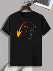 Arrows Print Men's Graphic T-shirt for Summer
