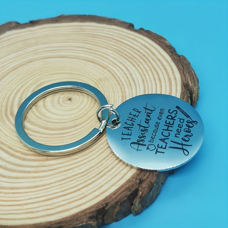 Teacher Assistant Keychain Even Teachers Need Heroes Teaching Assistant Apprecia