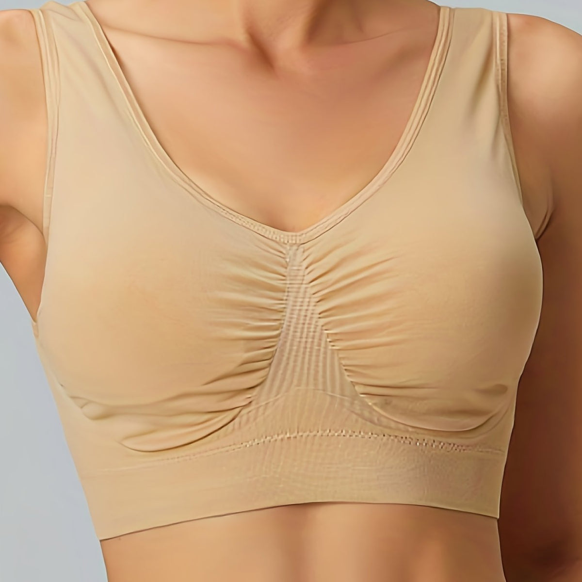 Seamless Wireless Sports Bra Comfy & Breathable Tank